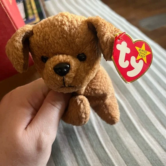 NWT 1996 Very Rare Ty Beanie Baby Plush Dog in Warm Brown - Picture 1 of 5